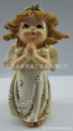批發(fā)采購塑料、樹脂工藝品 工廠直銷天使在祈禱系列，可訂做與批發(fā)
